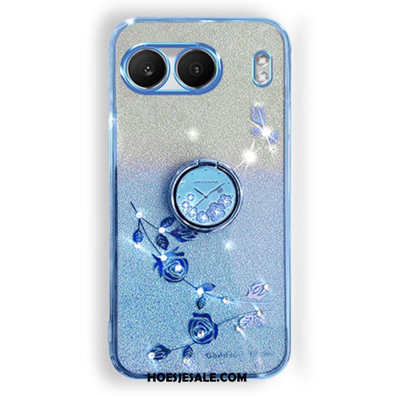 Hoesje Oneplus Nord 4 Kadem Ringhouder Met Pailletten En Strasssteentjes