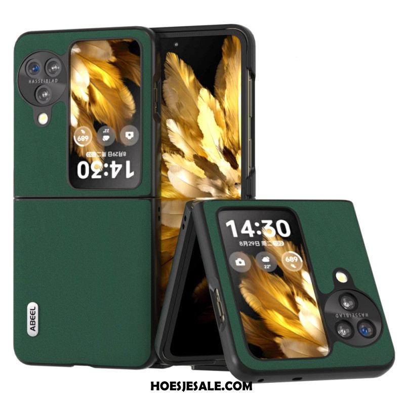 Hoesje Oppo Find N3 Flip Abeel-leer Bescherming Hoesje
