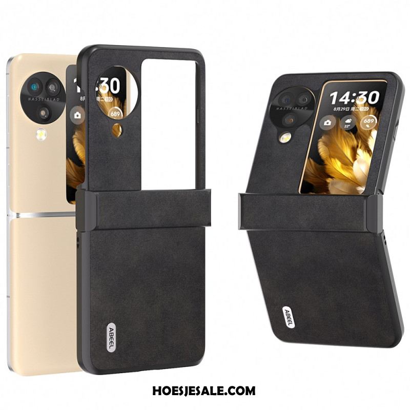 Hoesje Oppo Find N3 Flip Abeel-leer Effect Bescherming Hoesje