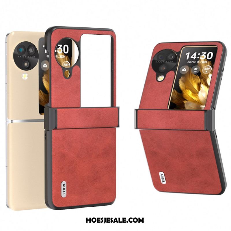 Hoesje Oppo Find N3 Flip Abeel-leer Effect Bescherming Hoesje