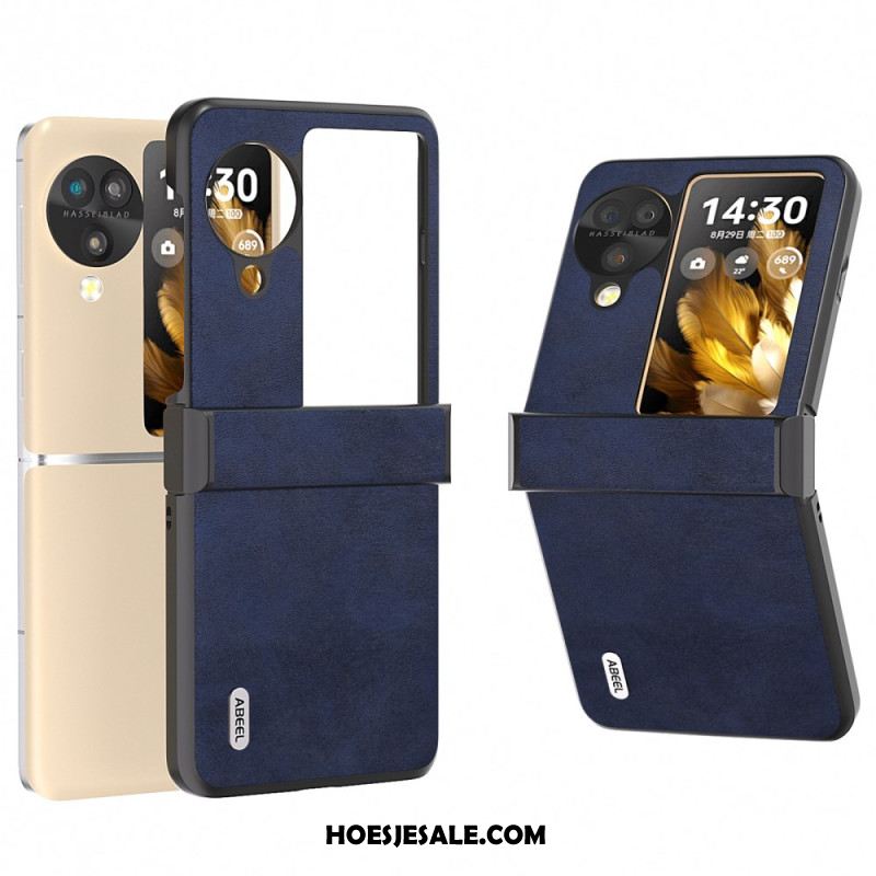 Hoesje Oppo Find N3 Flip Abeel-leer Effect Bescherming Hoesje