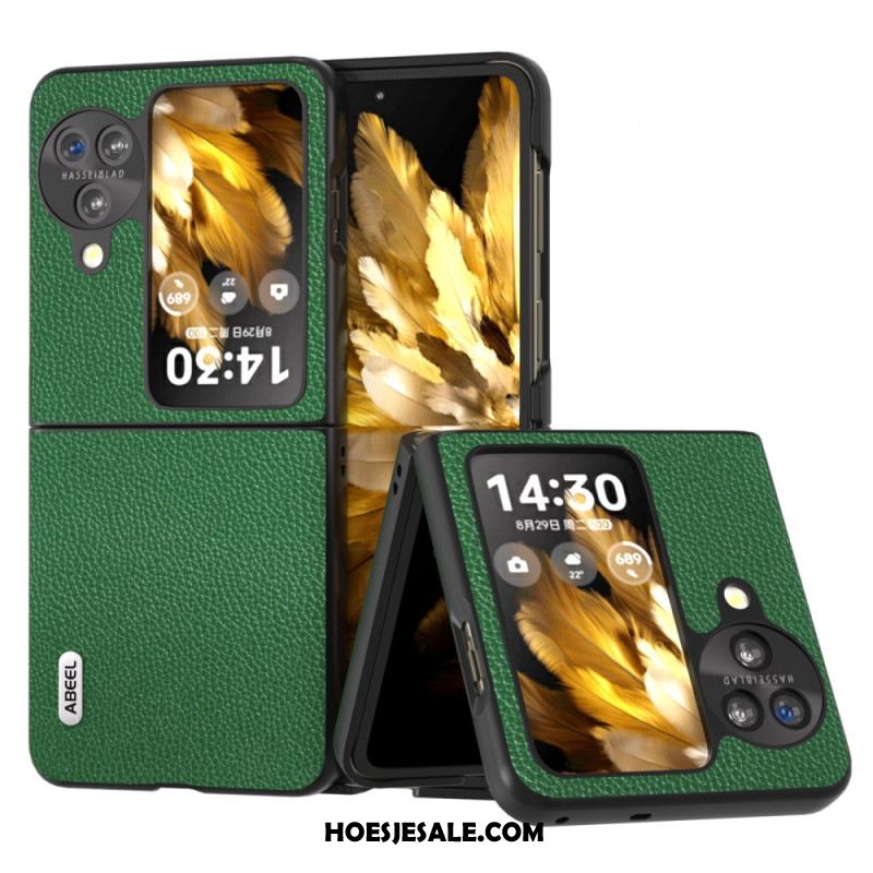 Hoesje Oppo Find N3 Flip Litchi Kunstleer Abeel
