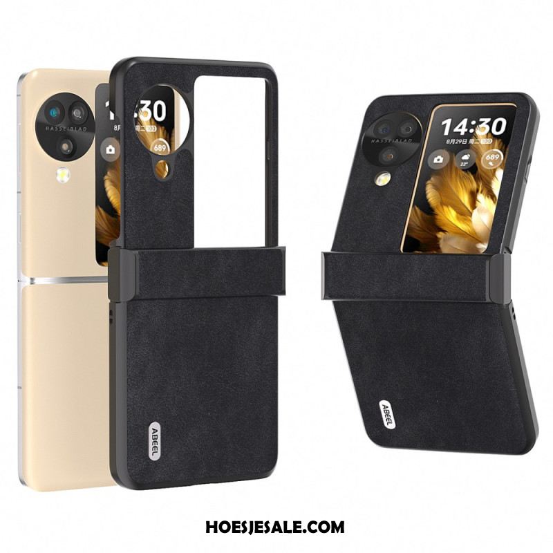 Hoesje Oppo Find N3 Flip Retro Leerstijl Abeel