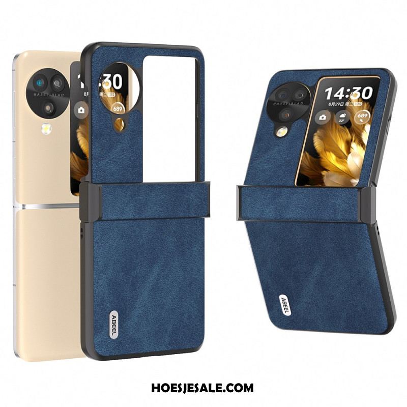 Hoesje Oppo Find N3 Flip Retro Leerstijl Abeel