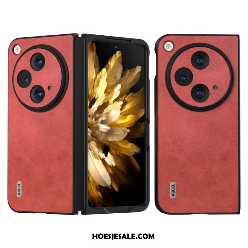 Hoesje Oppo Find N3 Mat Imitatie Leer Abeel