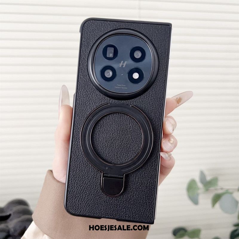 Hoesje Oppo Find N5 Ringhouder Van Imitatieleer Bescherming Hoesje