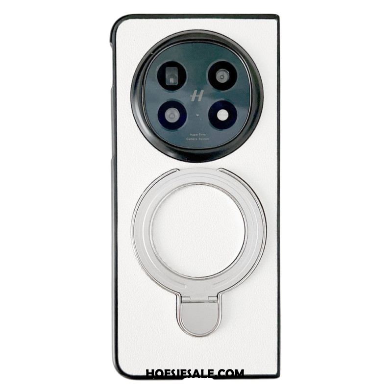 Hoesje Oppo Find N5 Ringhouder Van Imitatieleer Bescherming Hoesje