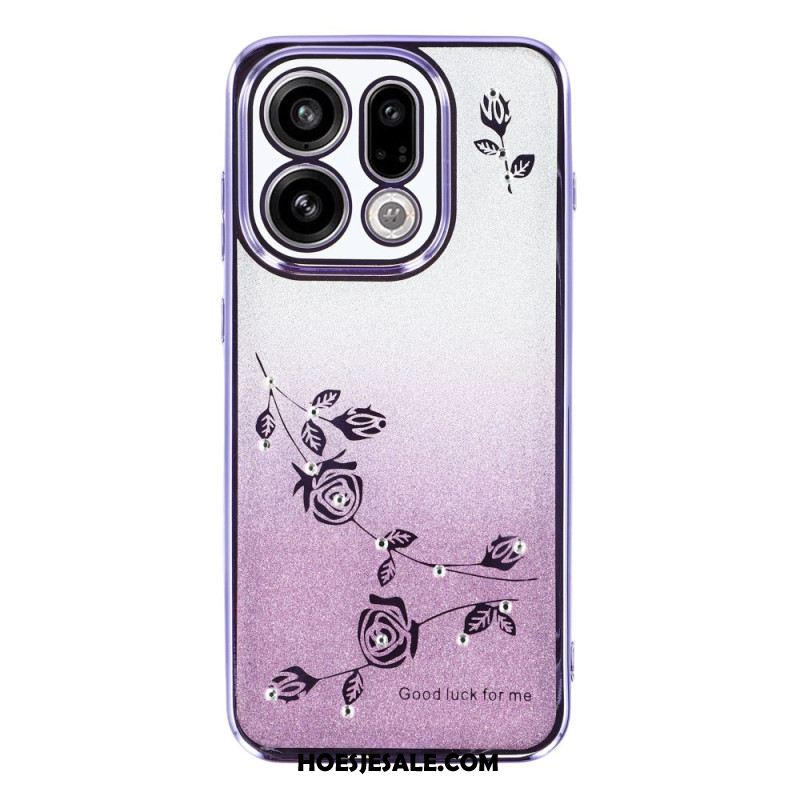 Hoesje Oppo Find X9 5g Kadem Bloemen En Pailletten Bescherming Hoesje