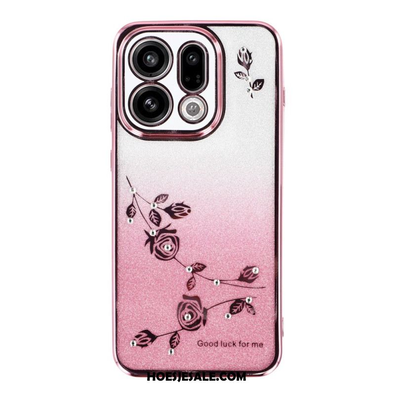 Hoesje Oppo Find X9 5g Kadem Bloemen En Pailletten Bescherming Hoesje