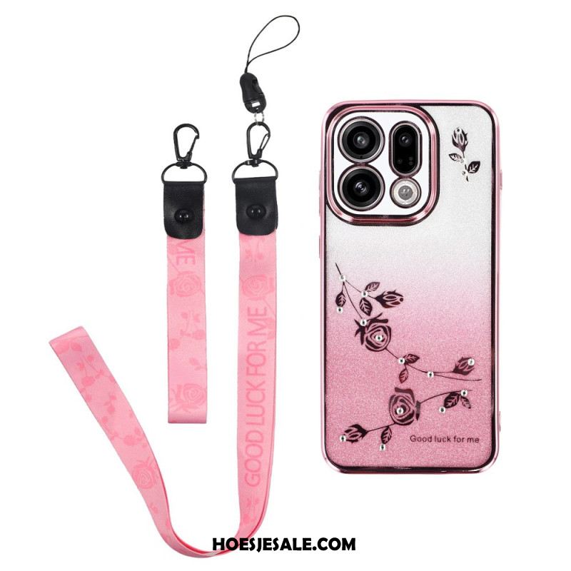 Hoesje Oppo Find X9 5g Kadem Bloemen En Strass Bandjes