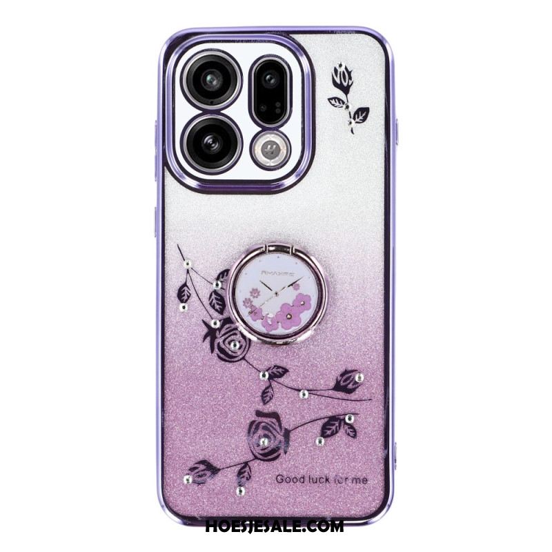 Hoesje Oppo Find X9 5g Kadem Bloemen En Strass Ringhouder