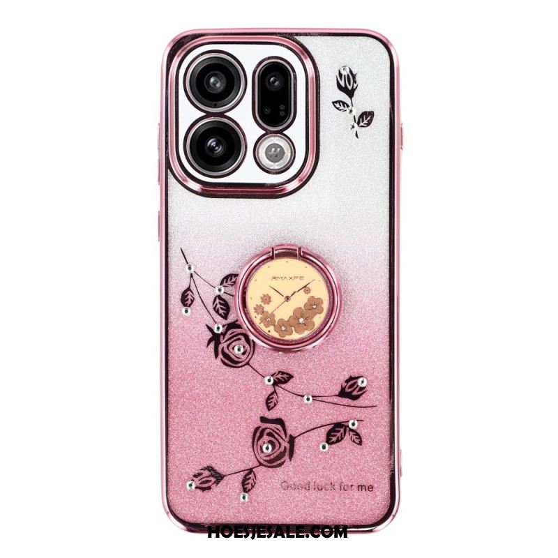 Hoesje Oppo Find X9 5g Kadem Bloemen En Strass Ringhouder