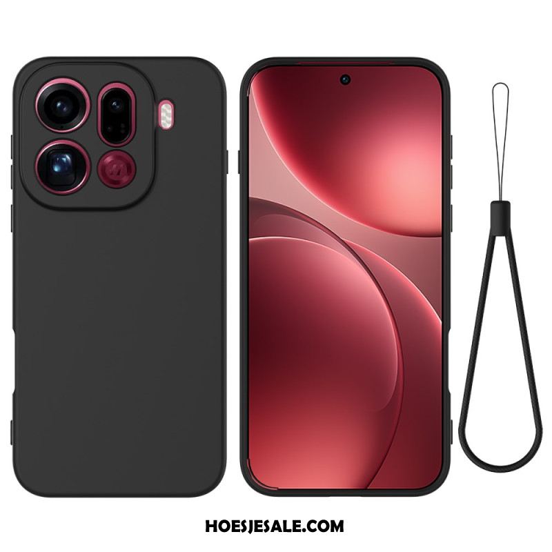 Hoesje Oppo Find X9 Pro 5g Bandje Van Vloeibaar Siliconen Bescherming Hoesje