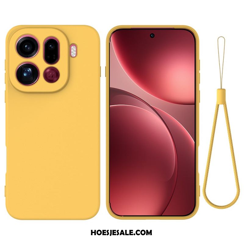 Hoesje Oppo Find X9 Pro 5g Bandje Van Vloeibaar Siliconen Bescherming Hoesje