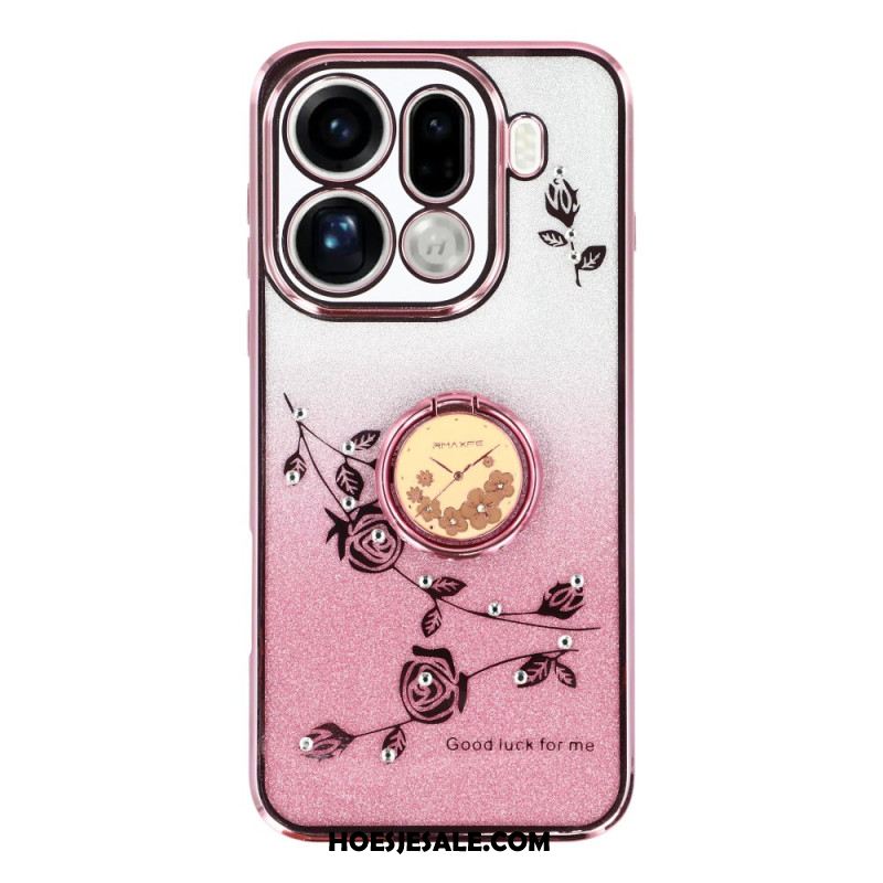 Hoesje Oppo Find X9 Pro 5g Kadem Ringhouder Met Bloemen En Strass