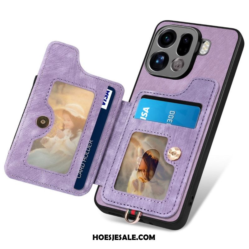 Hoesje Oppo Find X9 Pro 5g Rfid-kaarthouder Met Retro Design