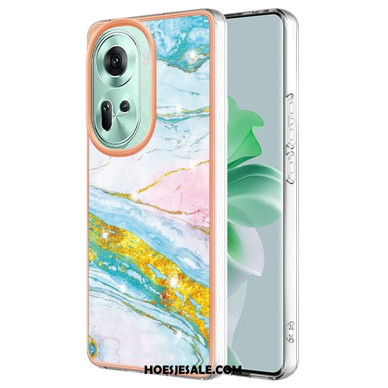 Hoesje Oppo Reno 11 5g Marmerpatroon Bescherming Hoesje