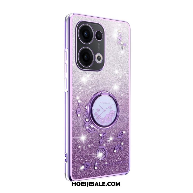 Hoesje Oppo Reno 13 5g Bevestiging Met Strass-ring Bescherming Hoesje