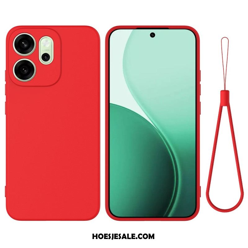 Hoesje Oppo Reno 14f 5g Vloeibare Siliconen Met Draagkoord