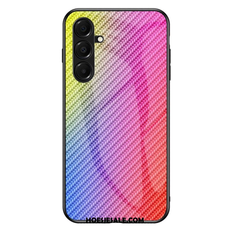 Hoesje Samsung Galaxy A17 4g / 5g Koolstofvezel Gehard Glas Bescherming Hoesje