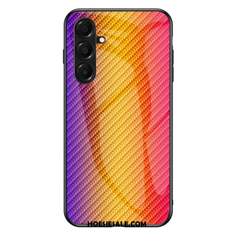 Hoesje Samsung Galaxy A17 4g / 5g Koolstofvezel Gehard Glas Bescherming Hoesje