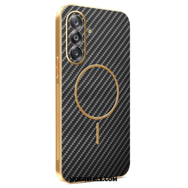 Hoesje Samsung Galaxy A17 4g / 5g Magnetische Koolstofvezeltextuur Bescherming Hoesje