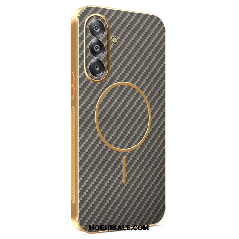 Hoesje Samsung Galaxy A17 4g / 5g Magnetische Koolstofvezeltextuur Bescherming Hoesje