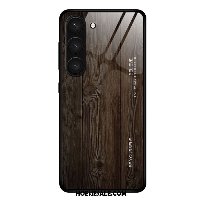 Hoesje Samsung Galaxy S24 5g Gehard Glas Met Houteffect