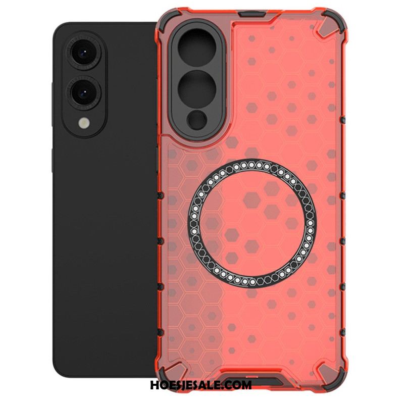 Hoesje Samsung Galaxy S25 5g Edge Compatibel Met Magsafe Honeycomb Bescherming Hoesje