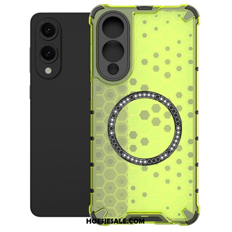 Hoesje Samsung Galaxy S25 5g Edge Compatibel Met Magsafe Honeycomb Bescherming Hoesje