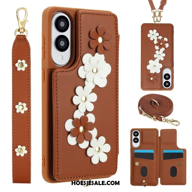 Hoesje Samsung Galaxy S25 5g Edge Kaarthouder Met Bloemenmotief Bescherming Hoesje