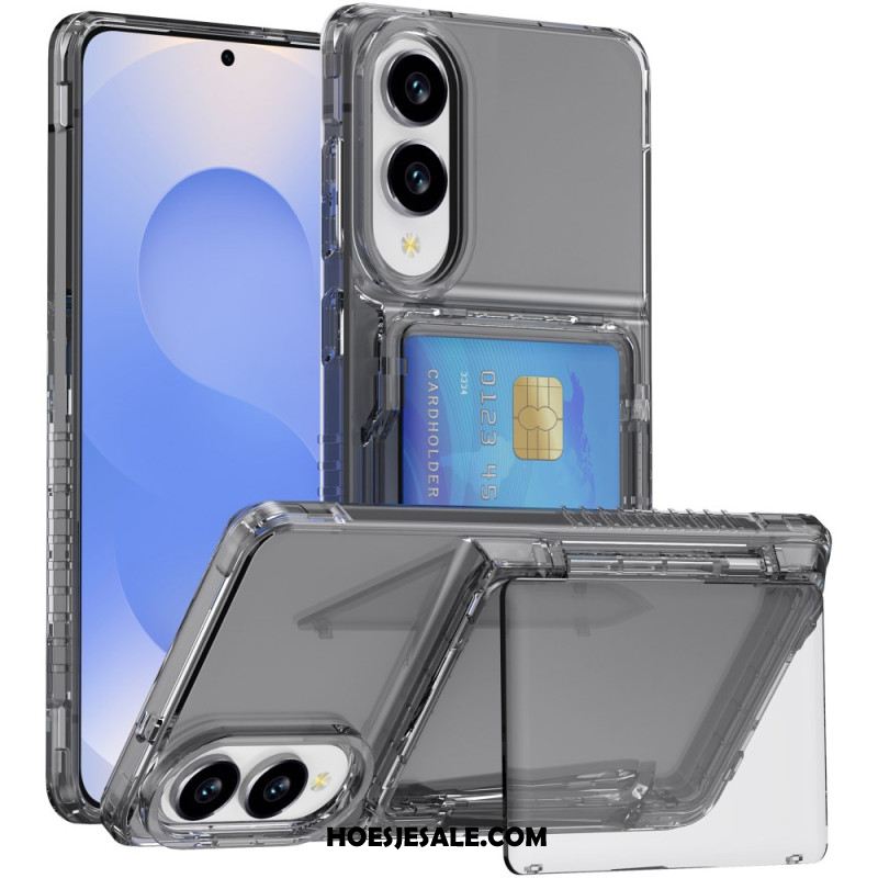 Hoesje Samsung Galaxy S25 5g Edge Transparant Met Kaarthouder Bescherming Hoesje