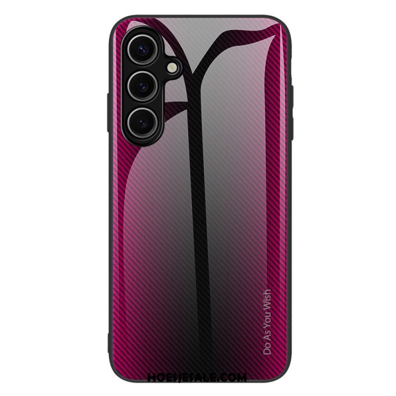 Hoesje Samsung Galaxy S25 5g Gehard Glas Met Koolstofvezelstructuur