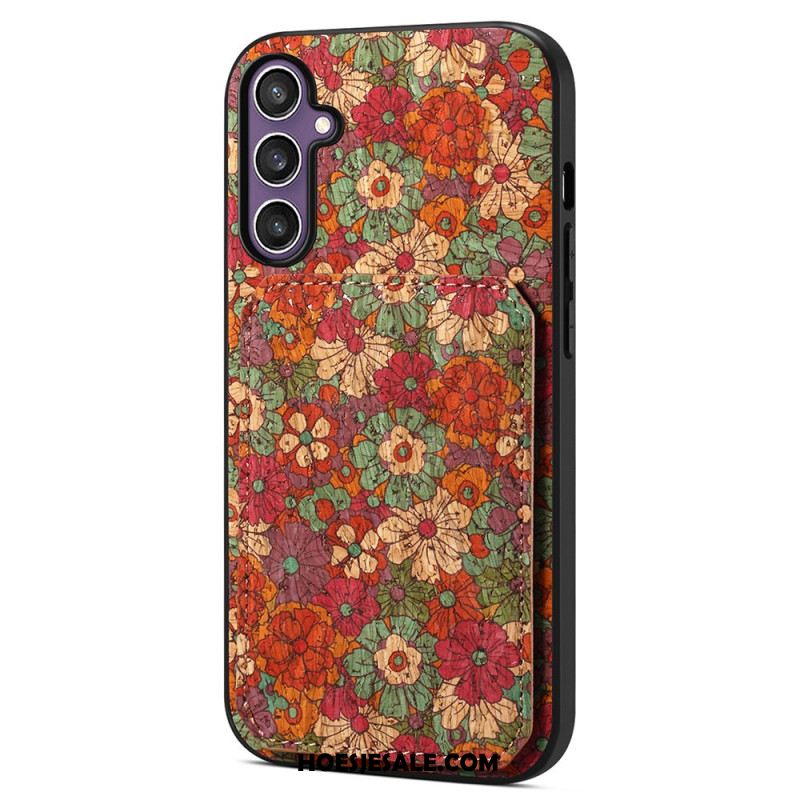 Hoesje Samsung Galaxy S25 5g Kaarthouder En Standaard Met Bloemenprint Bescherming Hoesje
