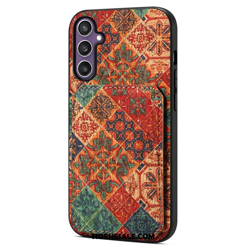 Hoesje Samsung Galaxy S25 5g Kaarthouder En Standaard Met Bloemenprint Bescherming Hoesje