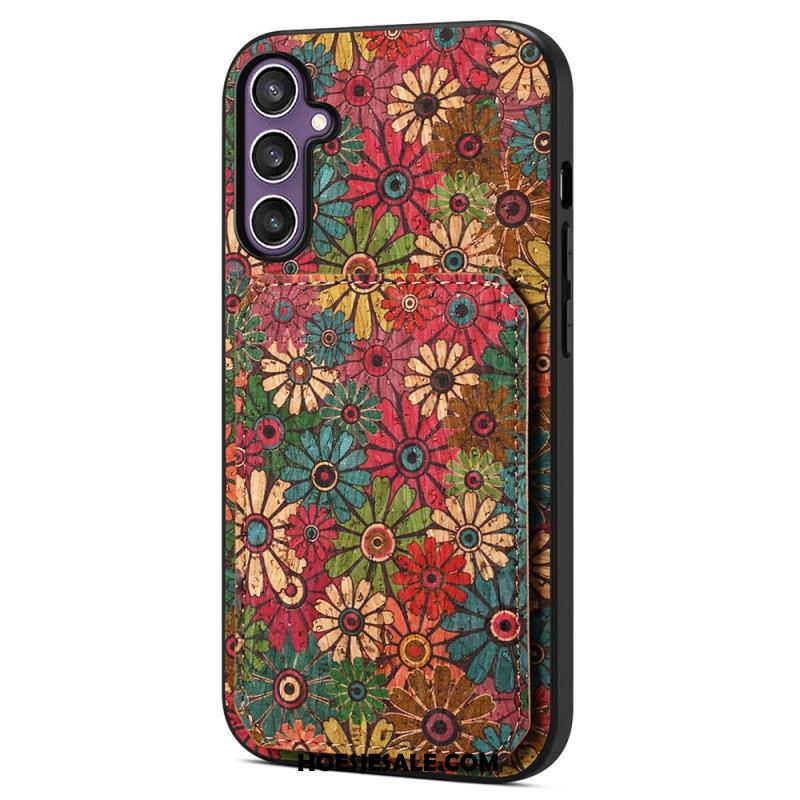 Hoesje Samsung Galaxy S25 5g Kaarthouder En Standaard Met Bloemenprint Bescherming Hoesje