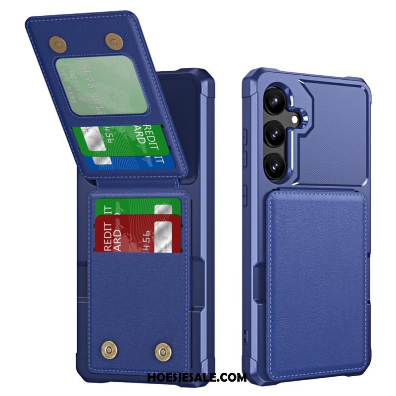 Hoesje Samsung Galaxy S25 5g Kaarthouder En Standaard Met Metallic Effect Bescherming Hoesje