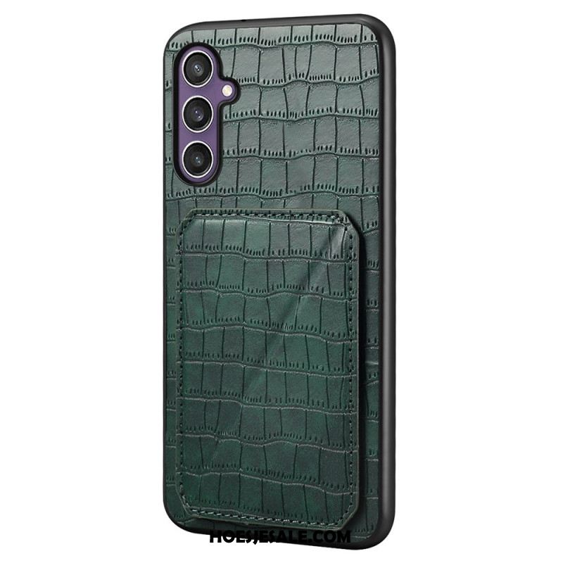 Hoesje Samsung Galaxy S25 5g Kaarthouder Met Krokodillenprint