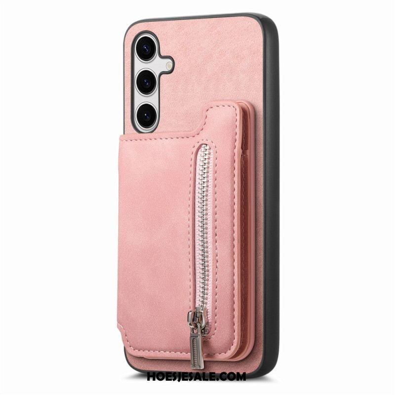 Hoesje Samsung Galaxy S25 5g Met Afneembare Magnetische Kaarthouder Bescherming Hoesje