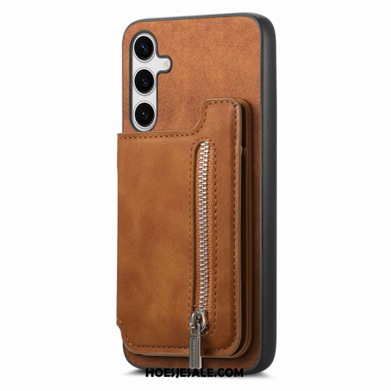 Hoesje Samsung Galaxy S25 5g Met Afneembare Magnetische Kaarthouder Bescherming Hoesje