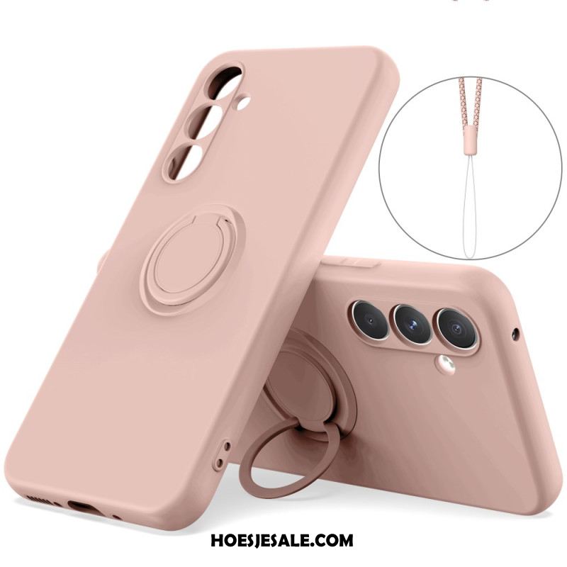 Hoesje Samsung Galaxy S25 5g Ringhouder Van Vloeibare Siliconen