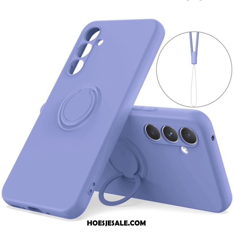 Hoesje Samsung Galaxy S25 5g Ringhouder Van Vloeibare Siliconen