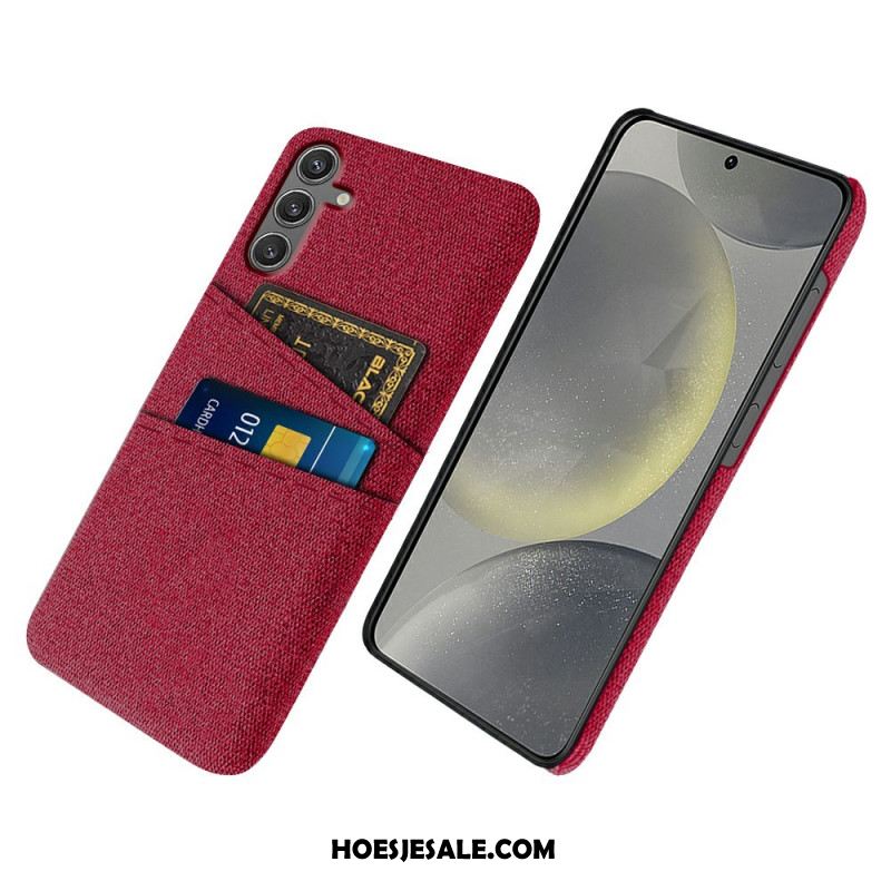 Hoesje Samsung Galaxy S25 5g Stoffen Kaarthouder Bescherming Hoesje