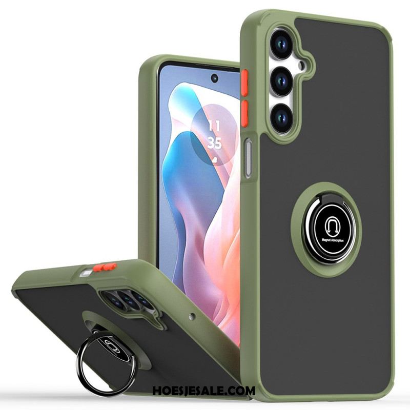 Hoesje Samsung Galaxy S25 5g Tweekleurige Ringhouder Bescherming Hoesje