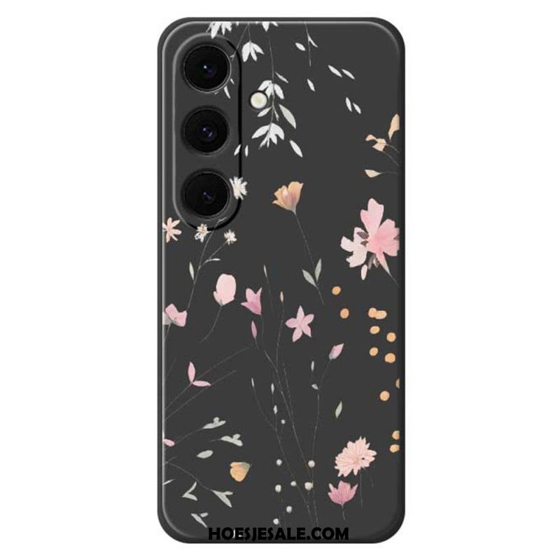 Hoesje Samsung Galaxy S25 Fe Kleurrijke Siliconen Bloemen Bescherming Hoesje