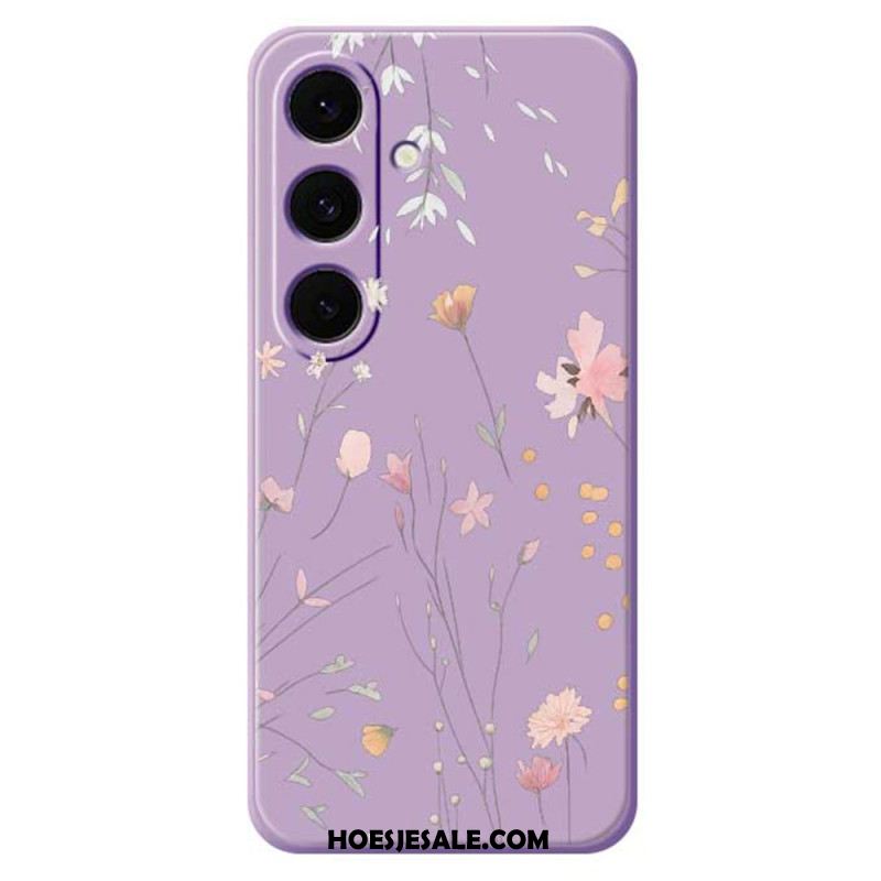 Hoesje Samsung Galaxy S25 Fe Kleurrijke Siliconen Bloemen Bescherming Hoesje