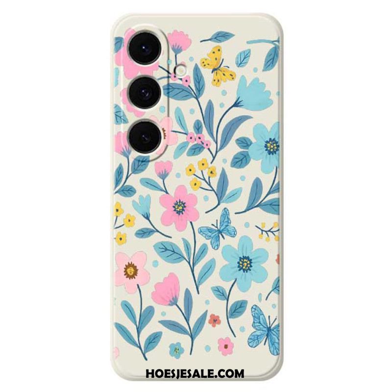 Hoesje Samsung Galaxy S25 Fe Siliconen Met Bloemenprint Bescherming Hoesje