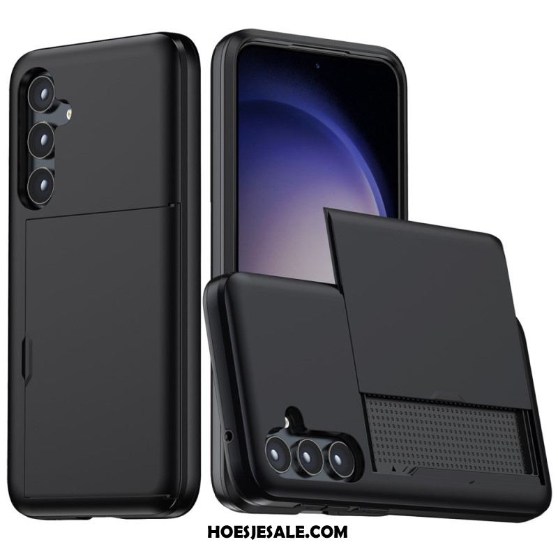 Hoesje Samsung Galaxy S25 Plus 5g Geïntegreerde Kaarthouder Met Metaaleffect Bescherming Hoesje