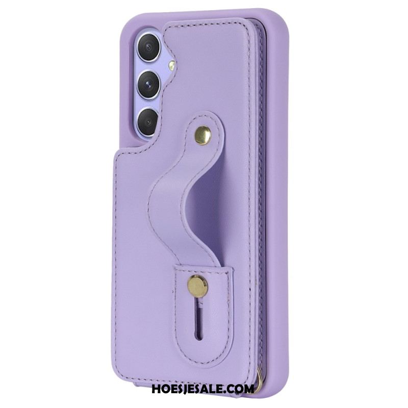 Hoesje Samsung Galaxy S25 Plus 5g Kaarthouder En Riem Bescherming Hoesje