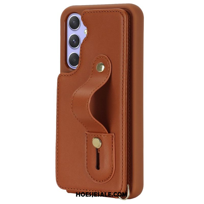 Hoesje Samsung Galaxy S25 Plus 5g Kaarthouder En Riem Bescherming Hoesje